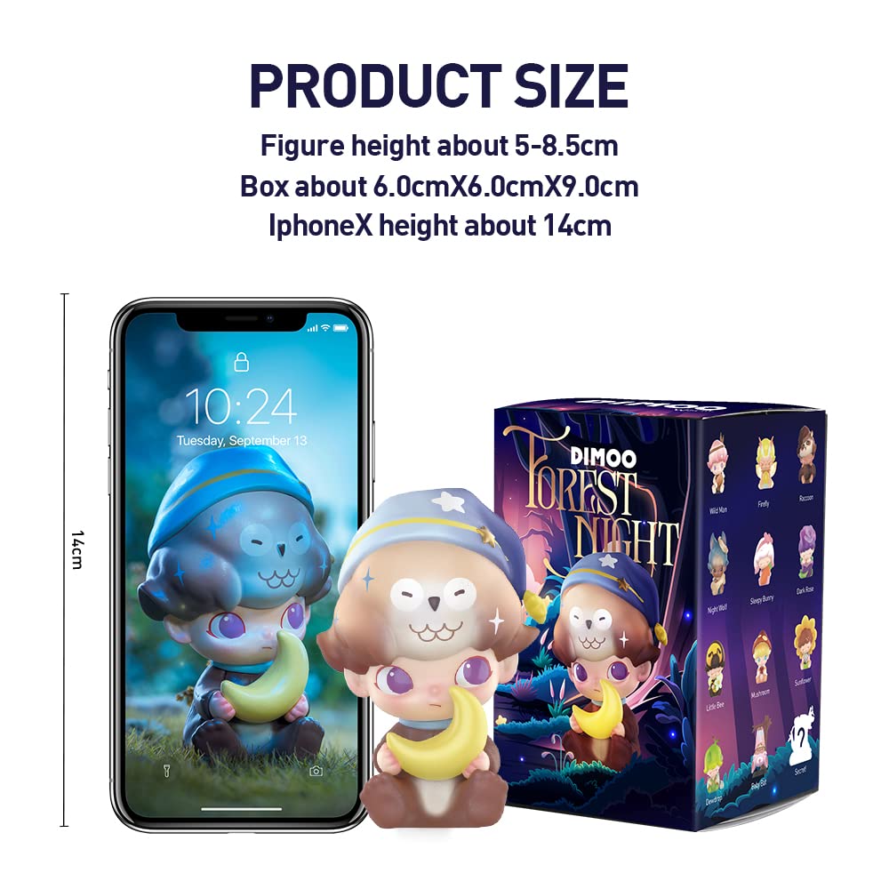 POP MART Dimoo Forest Night Series, 1 szt., figurki pop